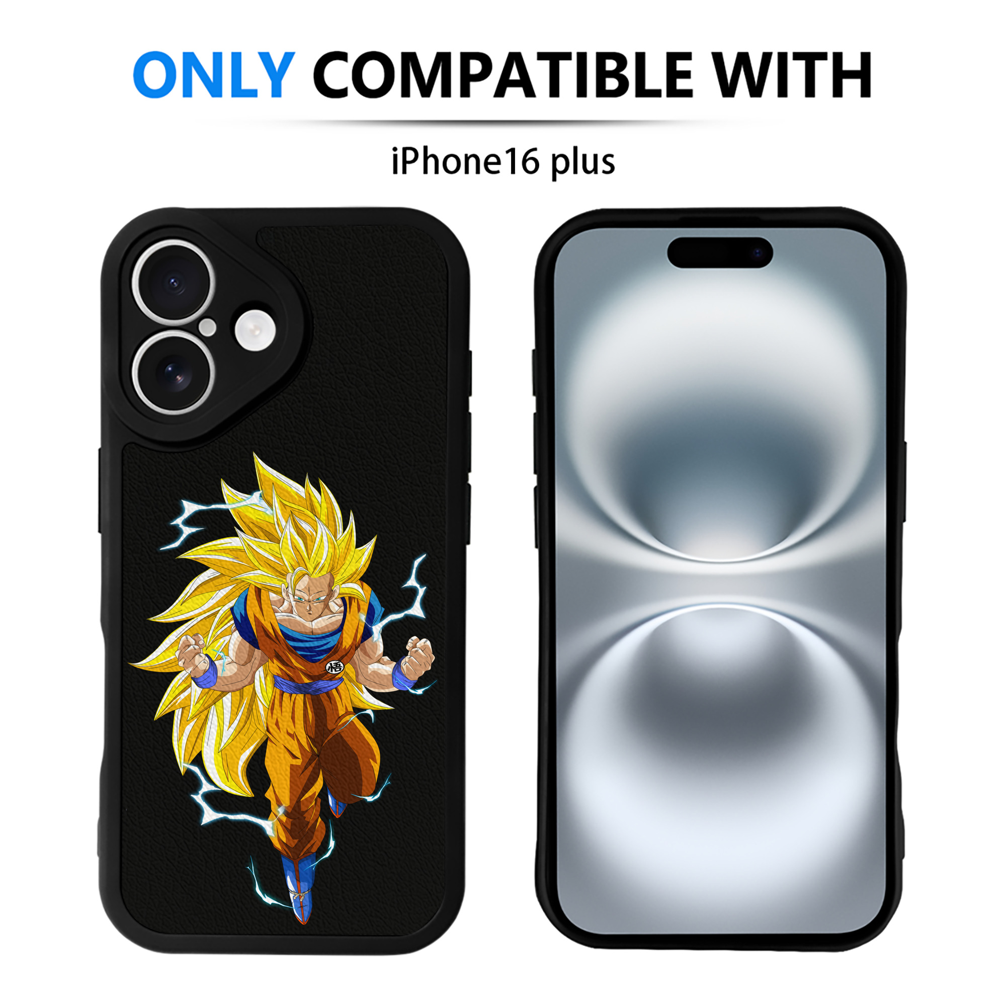 （画像用） ドラゴンボール 孫悟空（そん ごくう）Son Goku カカロット DRAGON BALL Kakarotto 【iPhone 16シリーズ対応】シリコンスマホケース（レザー調） 材質：シリコン